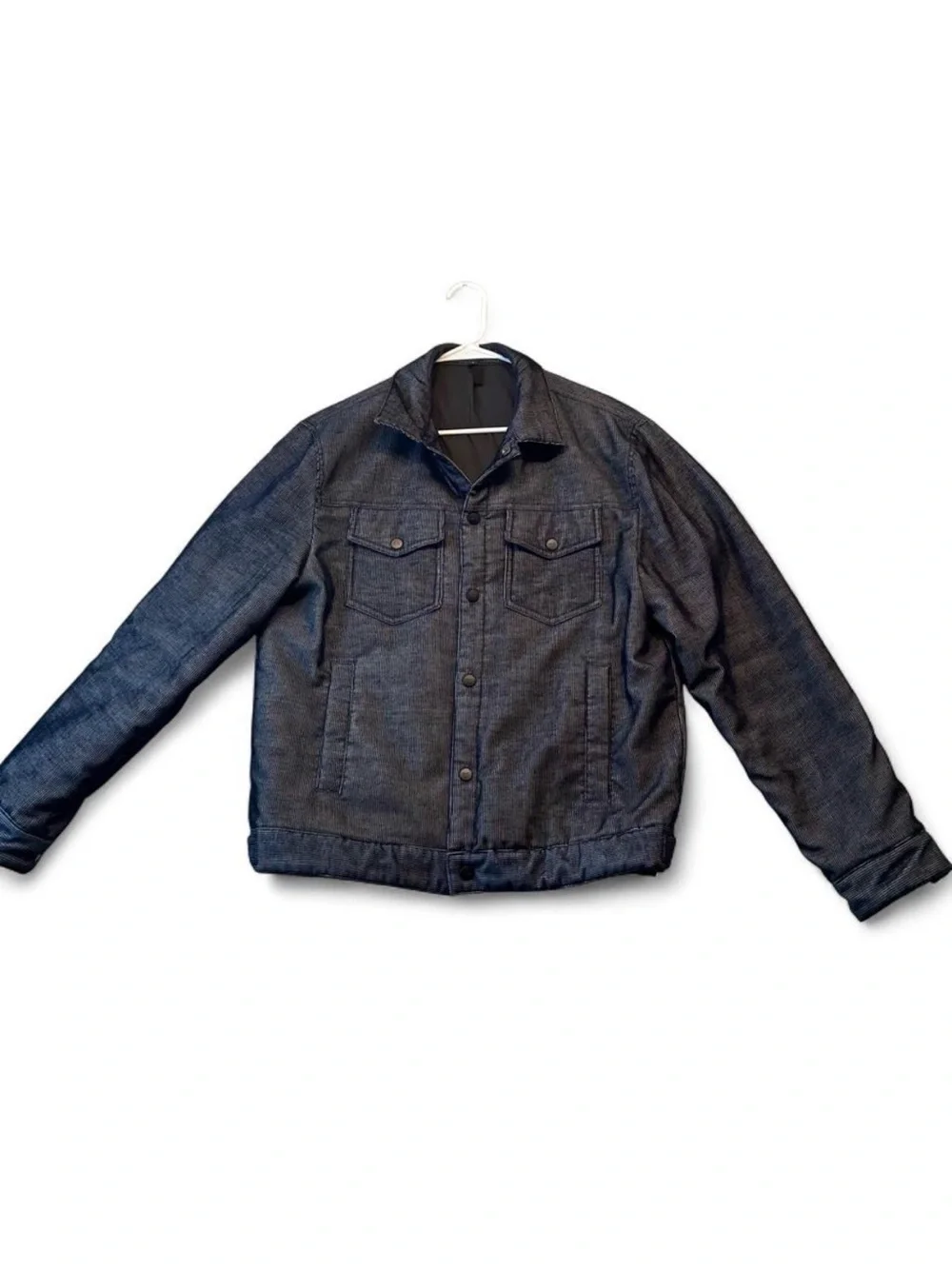 Robert Barakett Men's Dark Navy Corduroy Shirt Jacket
